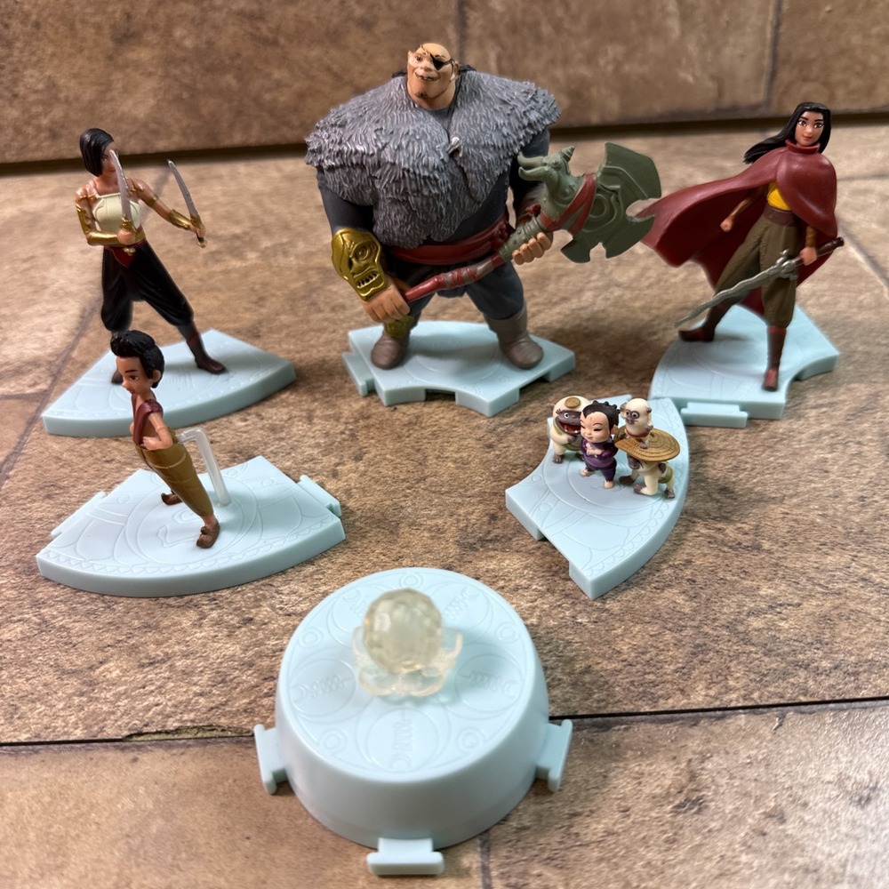 McDonald's Happy Meal Disney Raya & The Last Dragon Toy Lot w/ Bases 2021